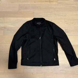 Michael Kors Men’s lightweight windbreaker motorcycle style Medium Black